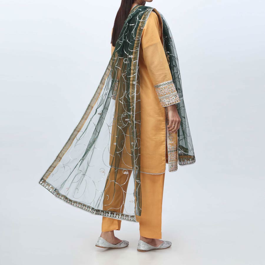 3PC- Embellished Organza Suit PF3006