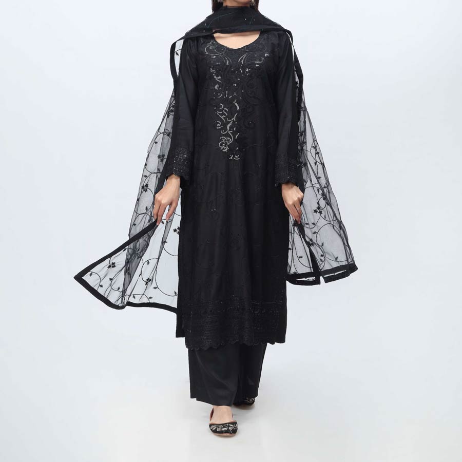 3PC- Embellished Viscose Suit PF3013