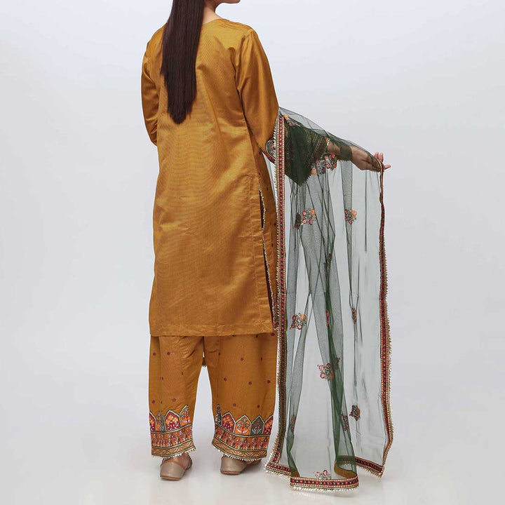 3PC- Embellished Khadi Net Suit PF3018