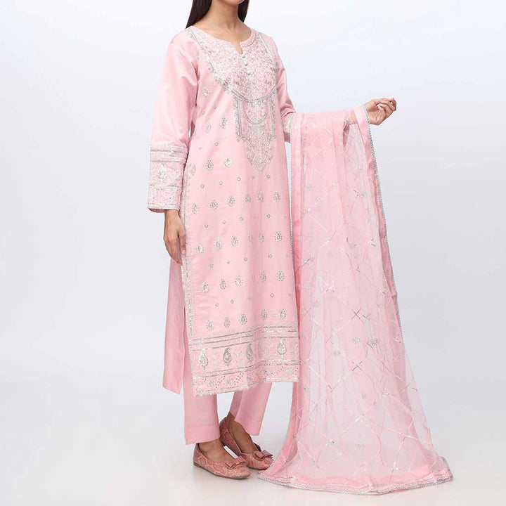 3PC- Embellished Khadi Net Suit PF3024