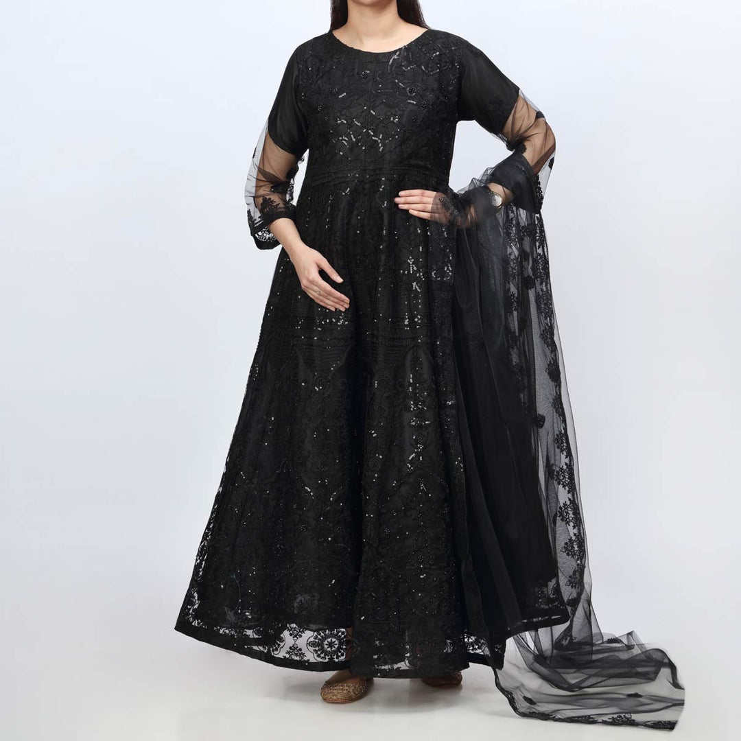 3PC- Embellished Net Suit PF3030