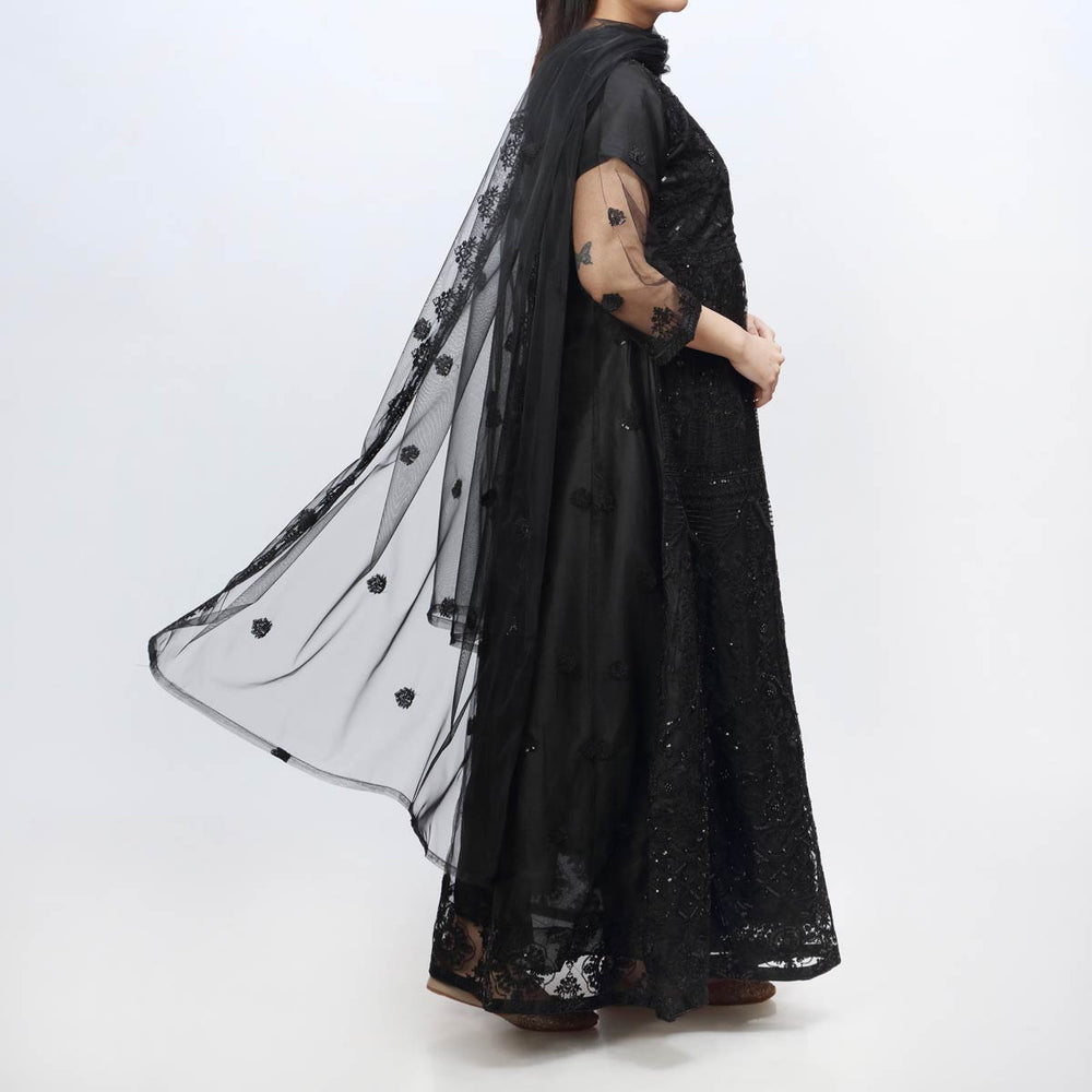 3PC- Embellished Net Suit PF3030