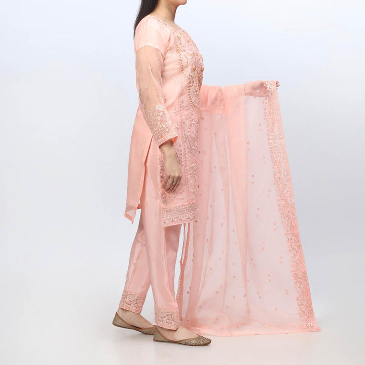3PC- Embellished Organza Suit PF3042