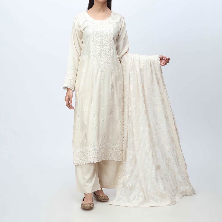 3PC- Embellished Viscose Suit PF3046