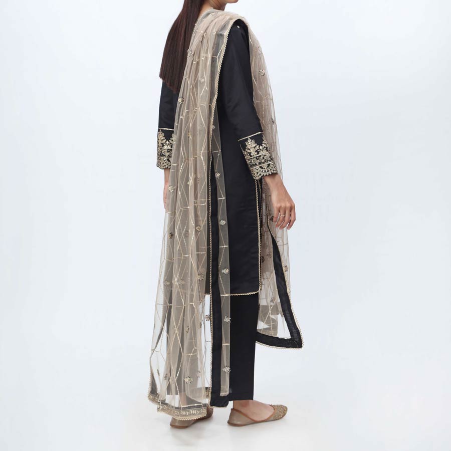 3PC- Embellished  Khadi Net Suit PF3052