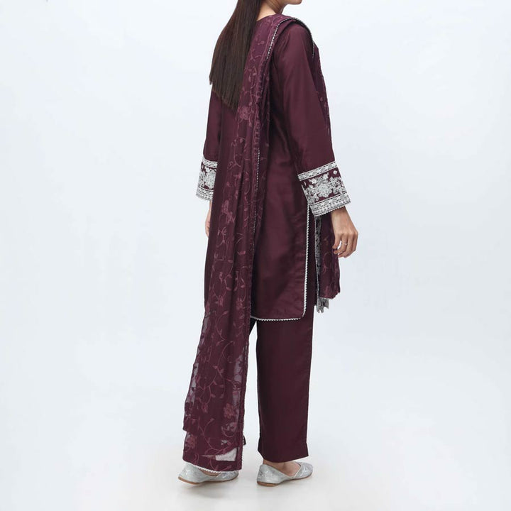 3PC- Embellished Viscose Suit PF3061