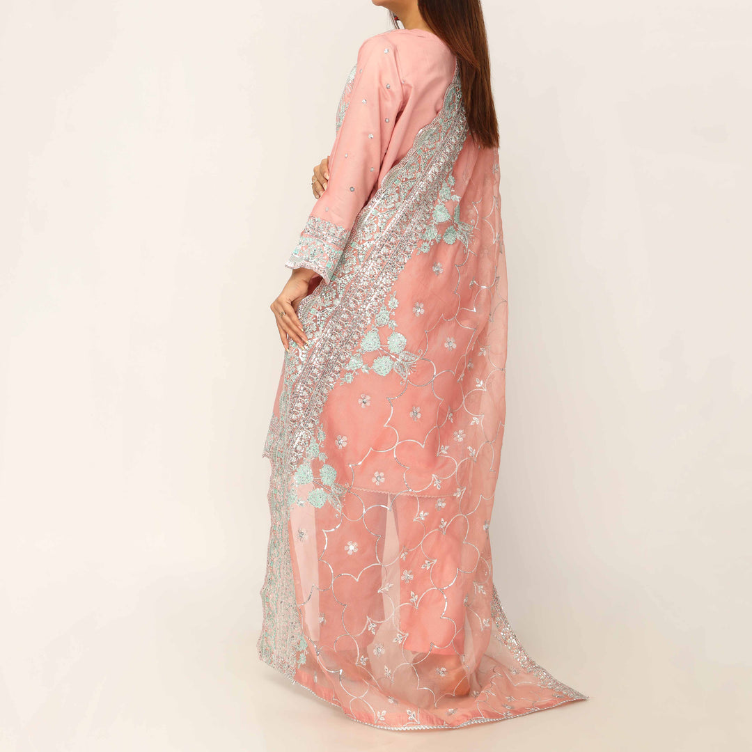 3PC- Khaddi Net Embellished Suit PF5015
