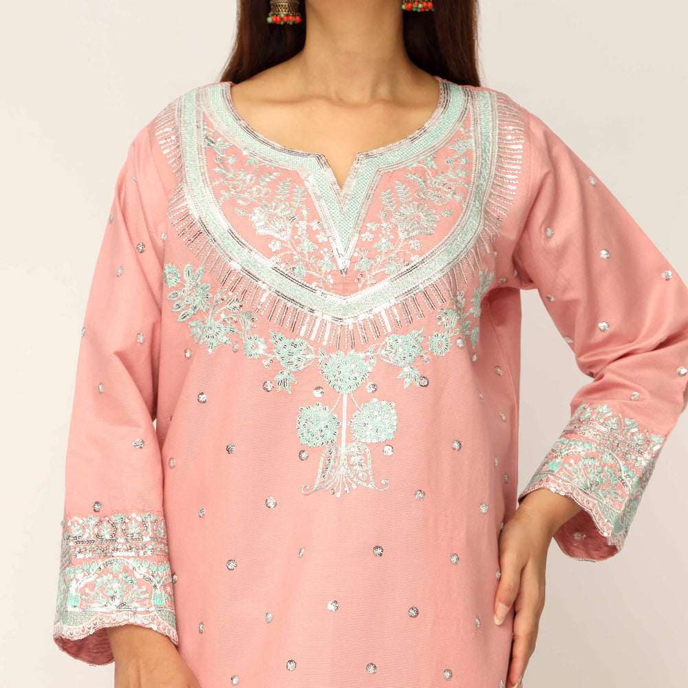 3PC- Khaddi Net Embellished Suit PF5015