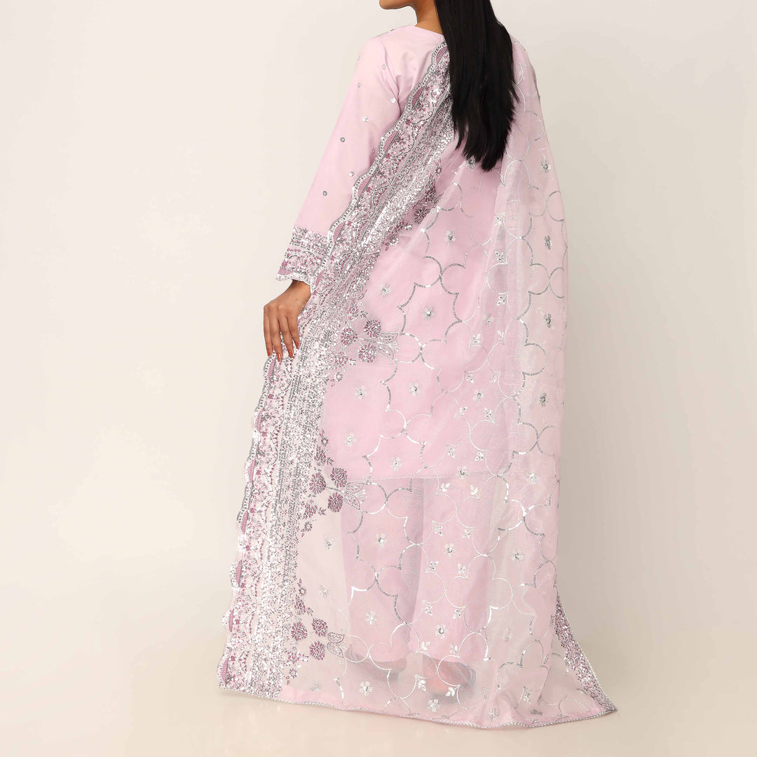 3PC- Khaddi Net Embellished Suit PF5016
