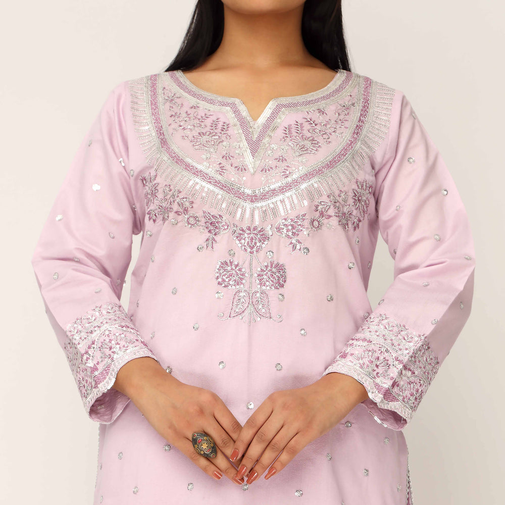 3PC- Khaddi Net Embellished Suit PF5016