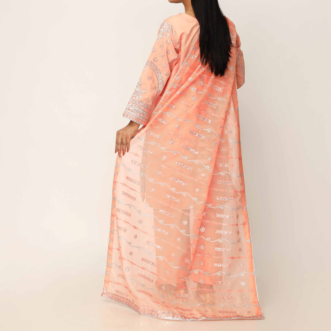 3PC- Khaddi Net Embellished Suit PF5043