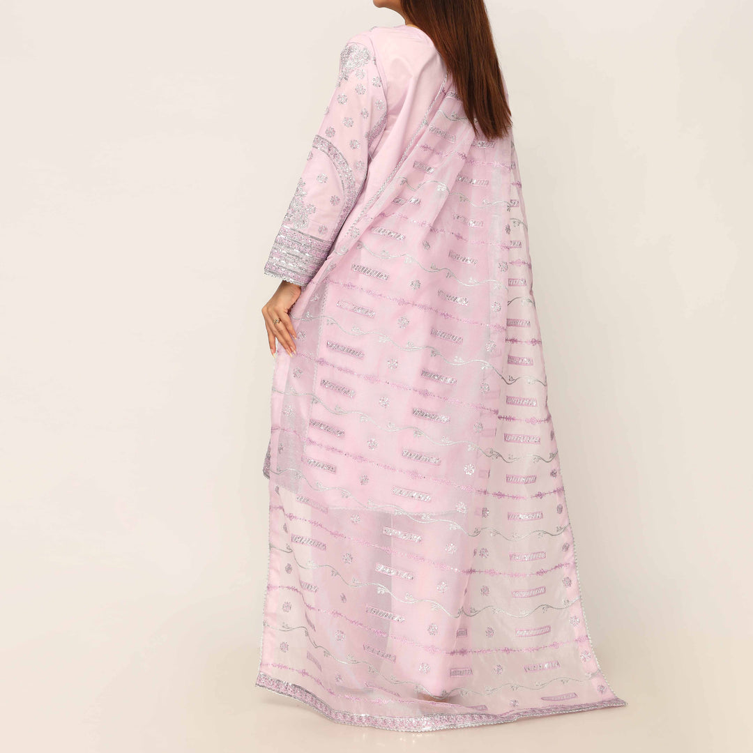 3PC- Khaddi Net Embellished Suit PF5044