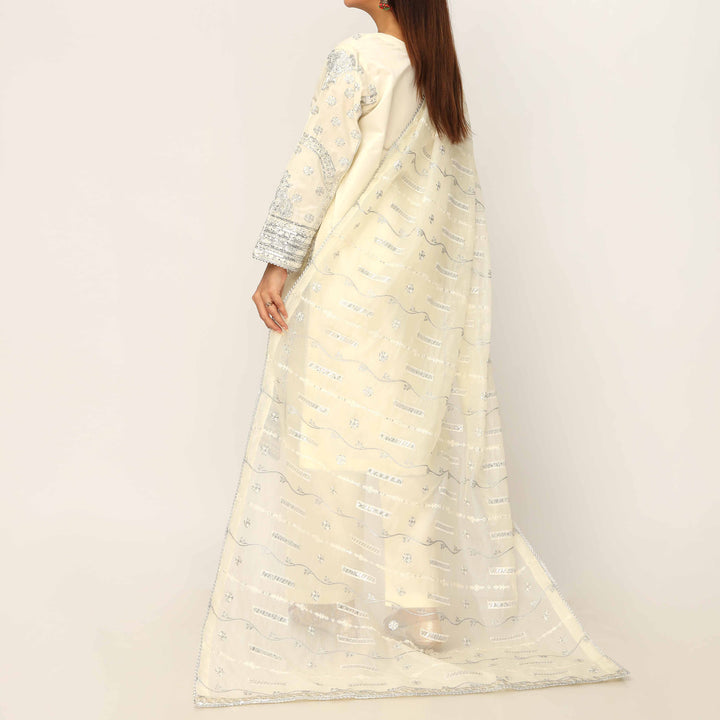 3PC- Khaddi Net Embellished Suit PF5045