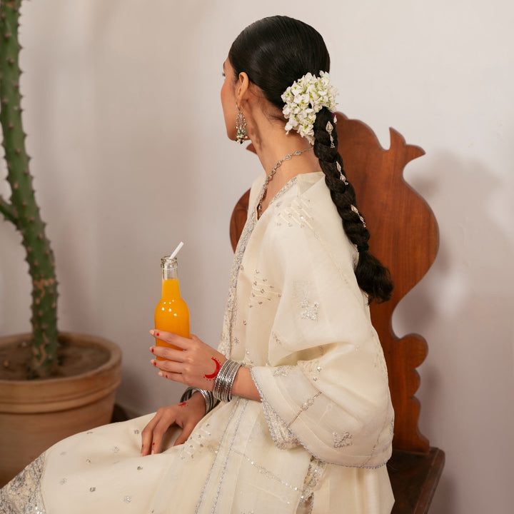 3PC- Embroiderd Khadi Net Suit PF5046