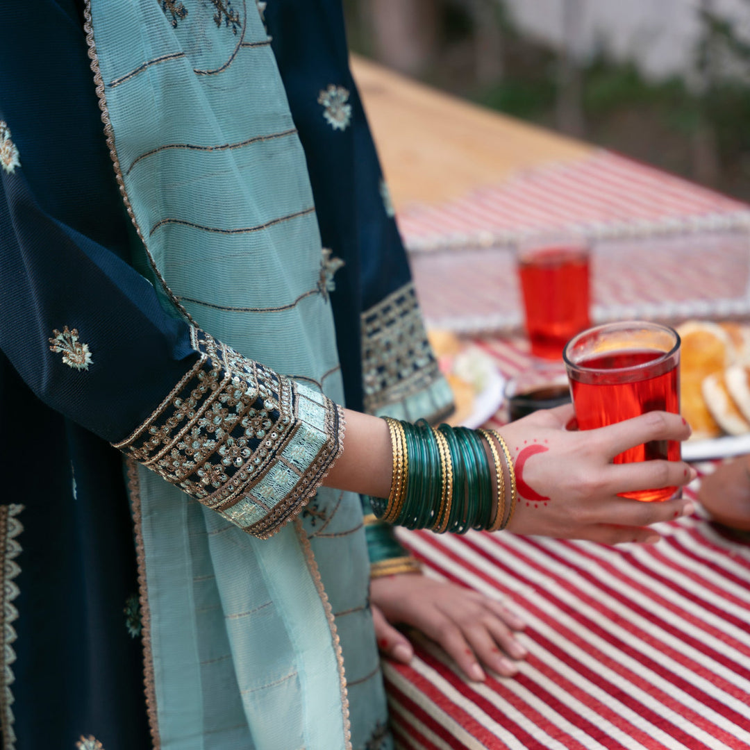 3PC- Embroiderd Khadi Net Suit PF5098