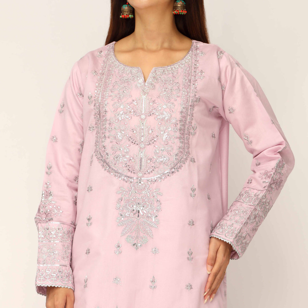 3PC- Khaddi Net Embellished Suit PF5132