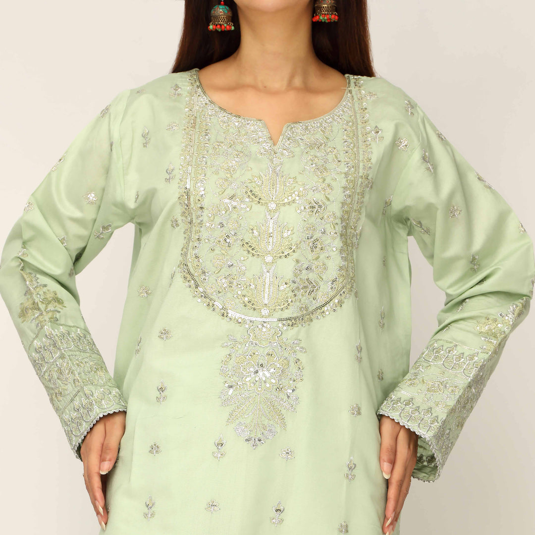3PC- Khaddi Net Embellished Suit PF5133