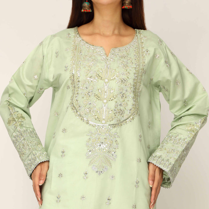 3PC- Khaddi Net Embellished Suit PF5133
