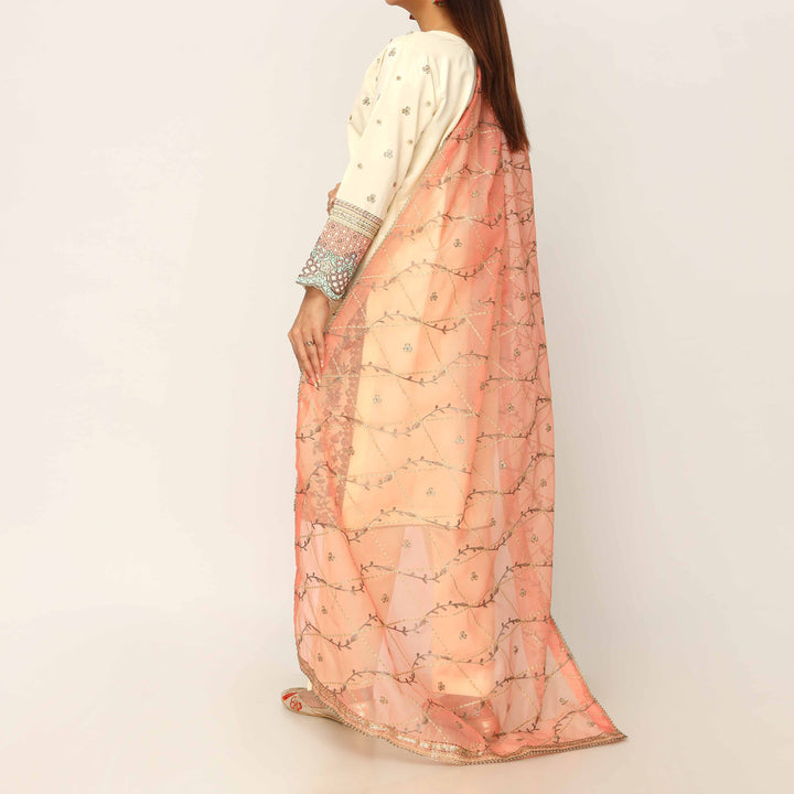 3PC- Khaddi Net Embellished Suit PF5135
