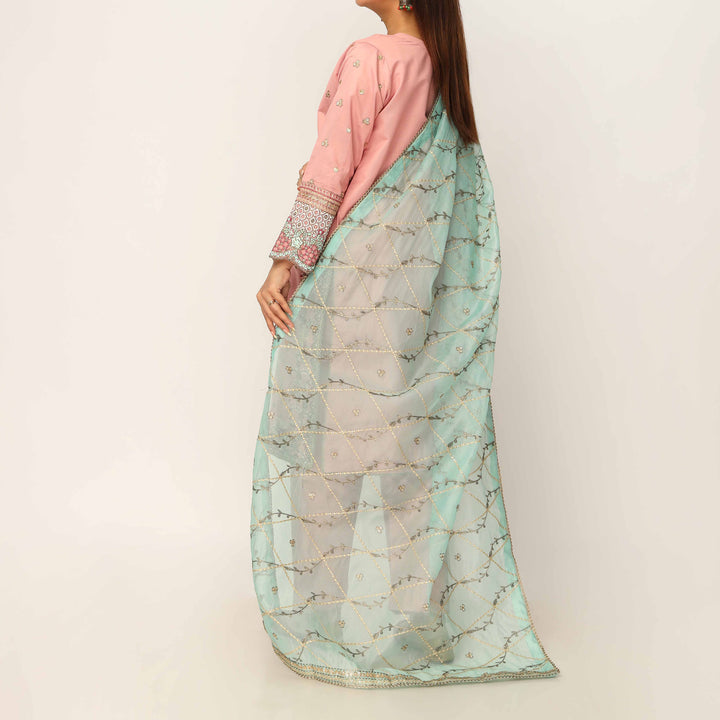 3PC- Khaddi Net Embellished Suit PF5136