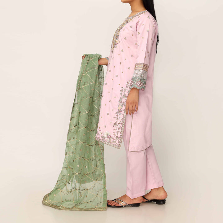 3PC- Khaddi Net Embellished Suit PF5137