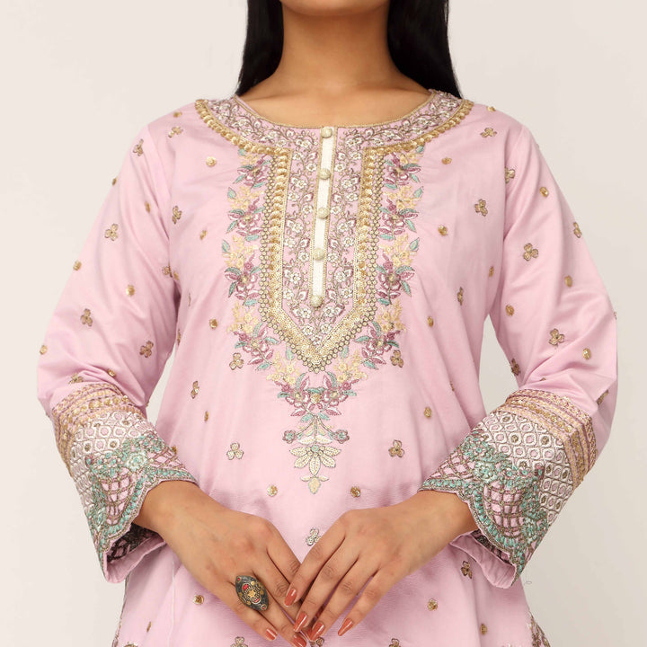 3PC- Khaddi Net Embellished Suit PF5137