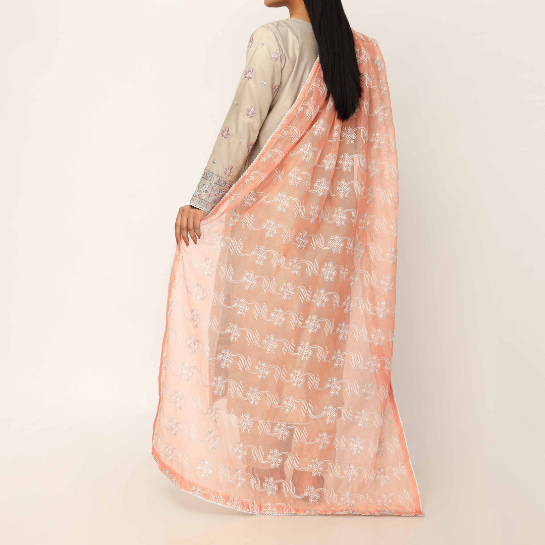 3PC- Khaddi Net Embellished Suit PF5141