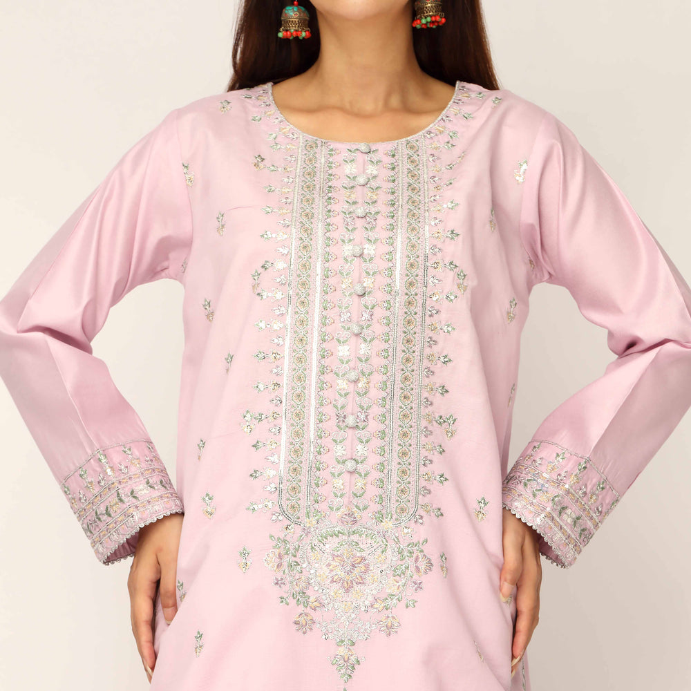 3PC- Khaddi Net Embellished Suit PF5149