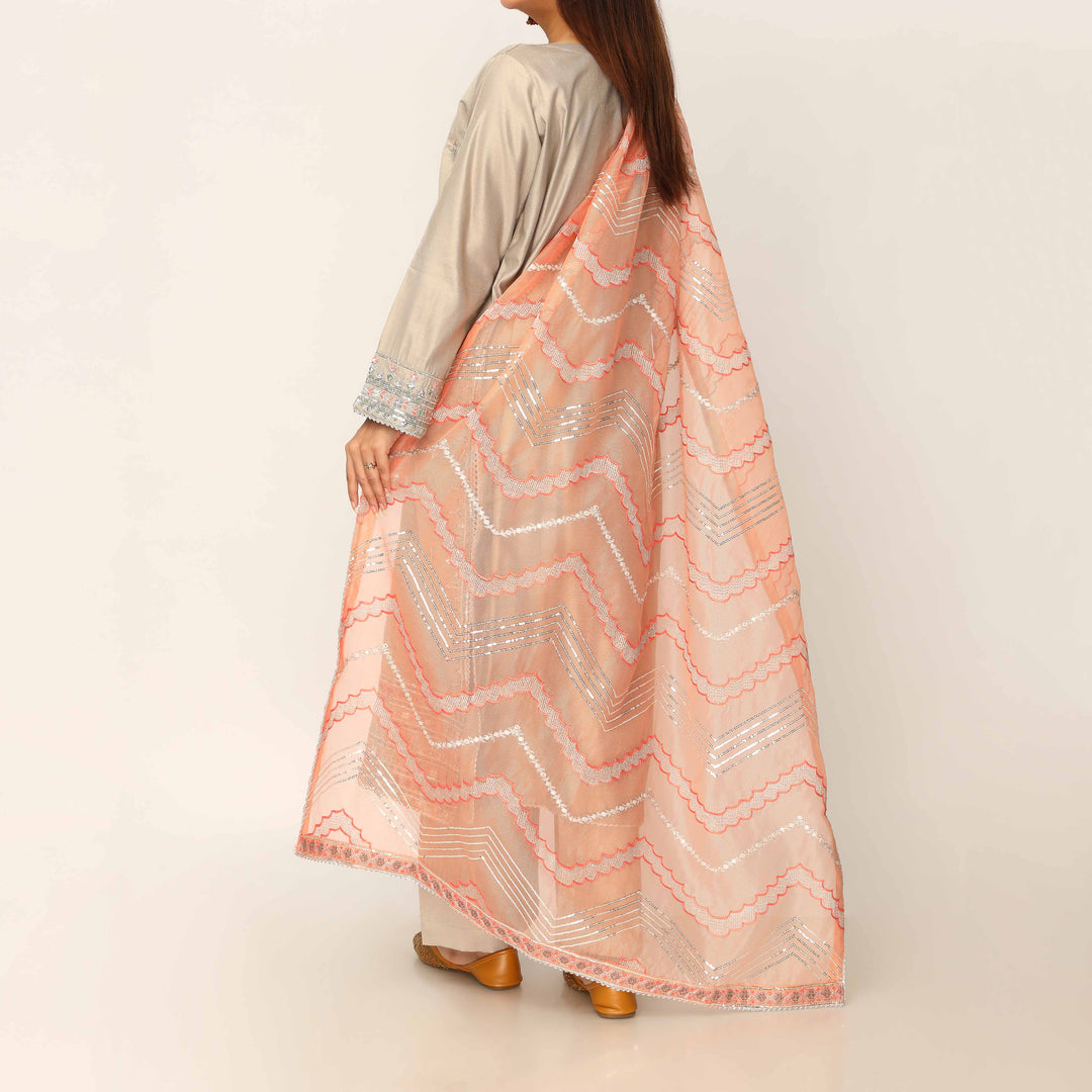 3PC- Khaddi Net Embellished Suit PF5150