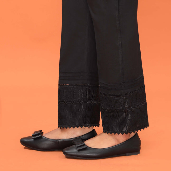 Black Slim Fit Plain Trouser PL5000