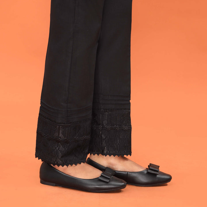 Black Slim Fit Plain Trouser PL5000