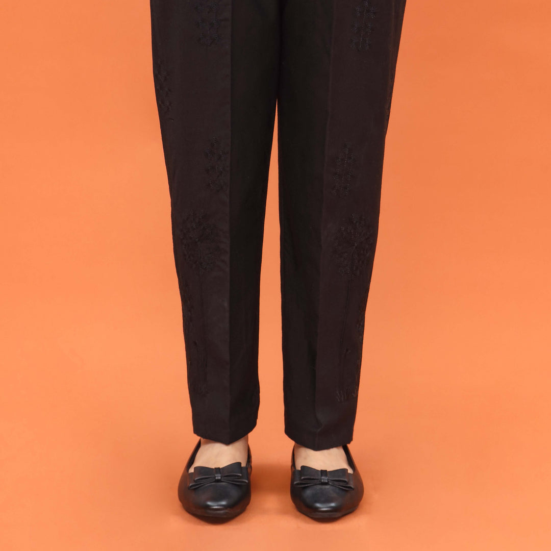 Black Slim Fit Plain Trouser PL5003