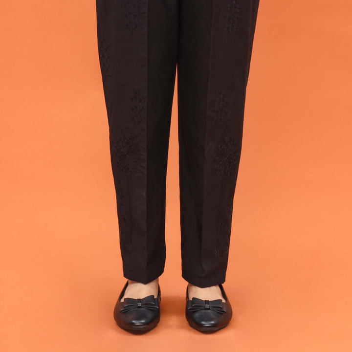 Black Slim Fit Plain Trouser PL5003