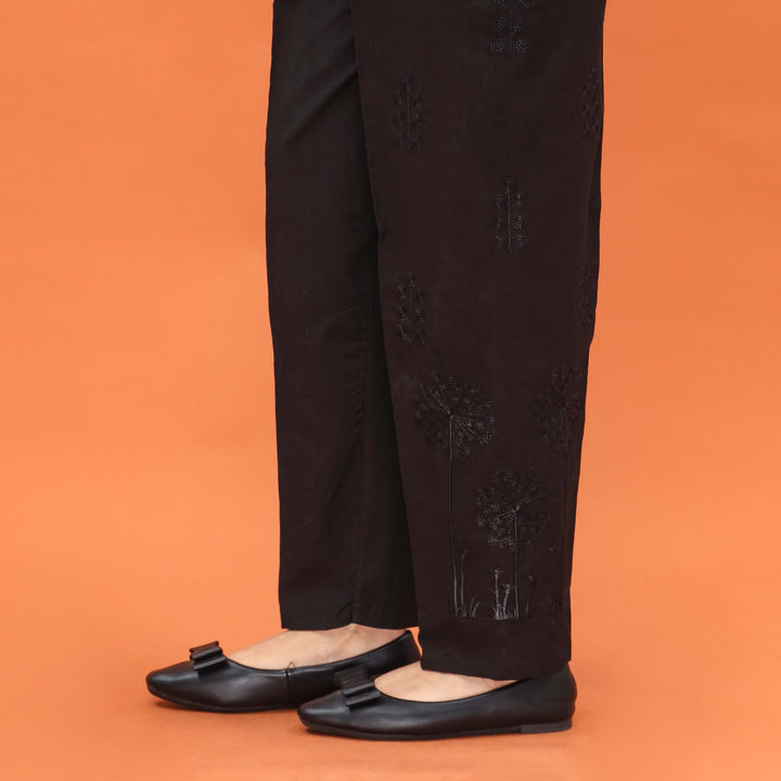 Black Slim Fit Plain Trouser PL5003