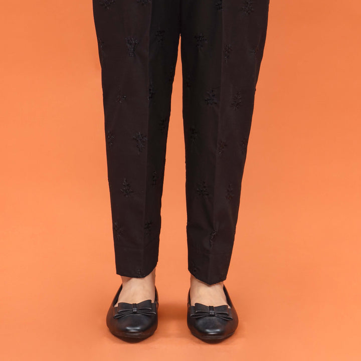 Black Slim Fit Plain Trouser PL5006