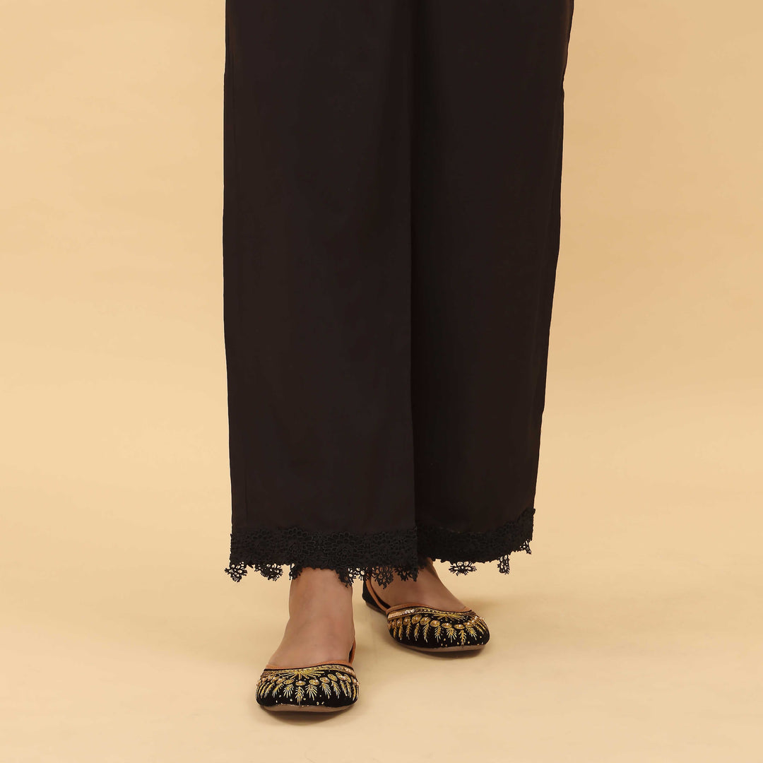 Black Cotton Cambric Trouser PL5014