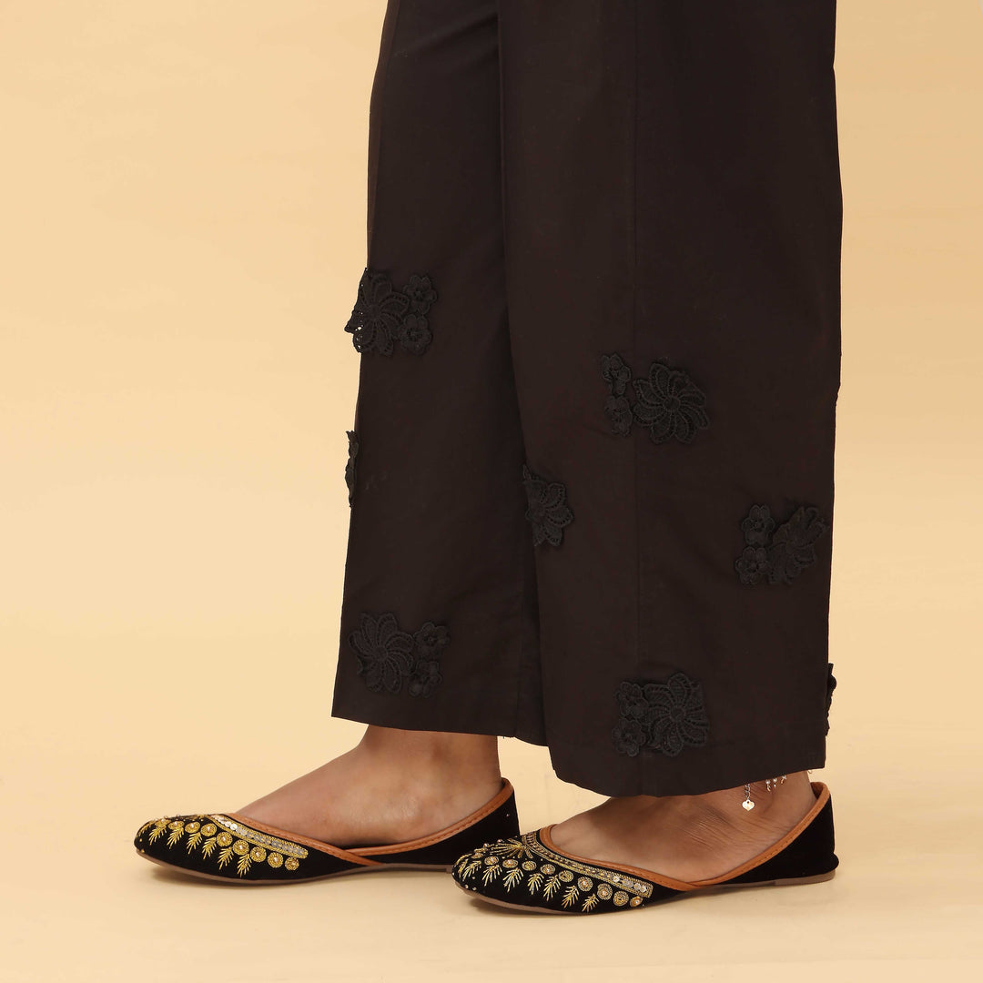 Black Cotton Cambric Trouser PL5019