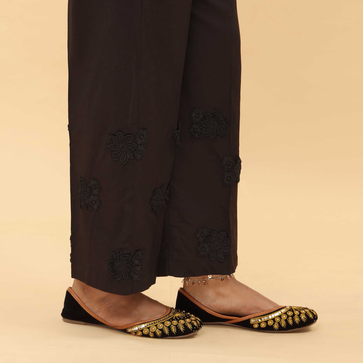 Black Cotton Cambric Trouser PL5019