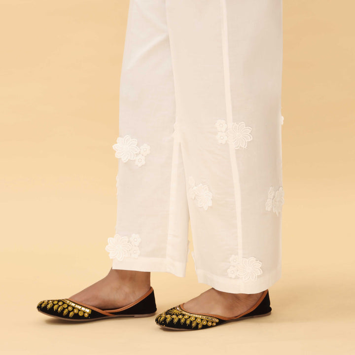 White Cotton Cambric Trouser PL5020