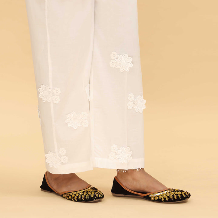 White Cotton Cambric Trouser PL5020