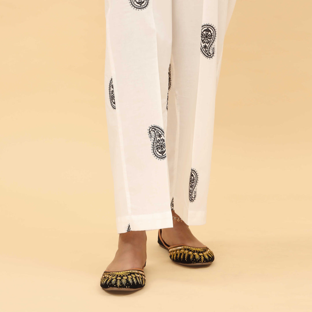 White Cotton Cambric Trouser PL5021