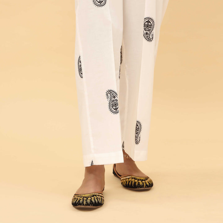 White Cotton Cambric Trouser PL5021