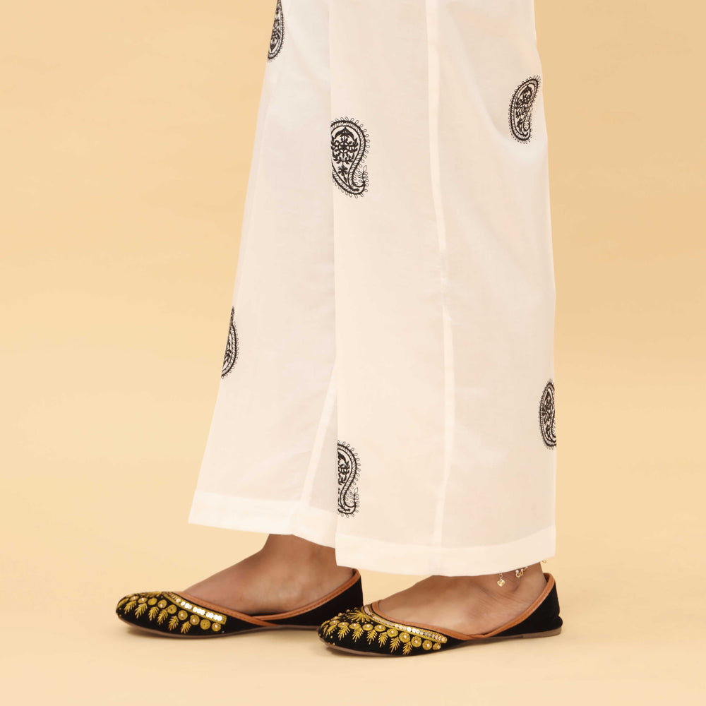 White Cotton Cambric Trouser PL5021