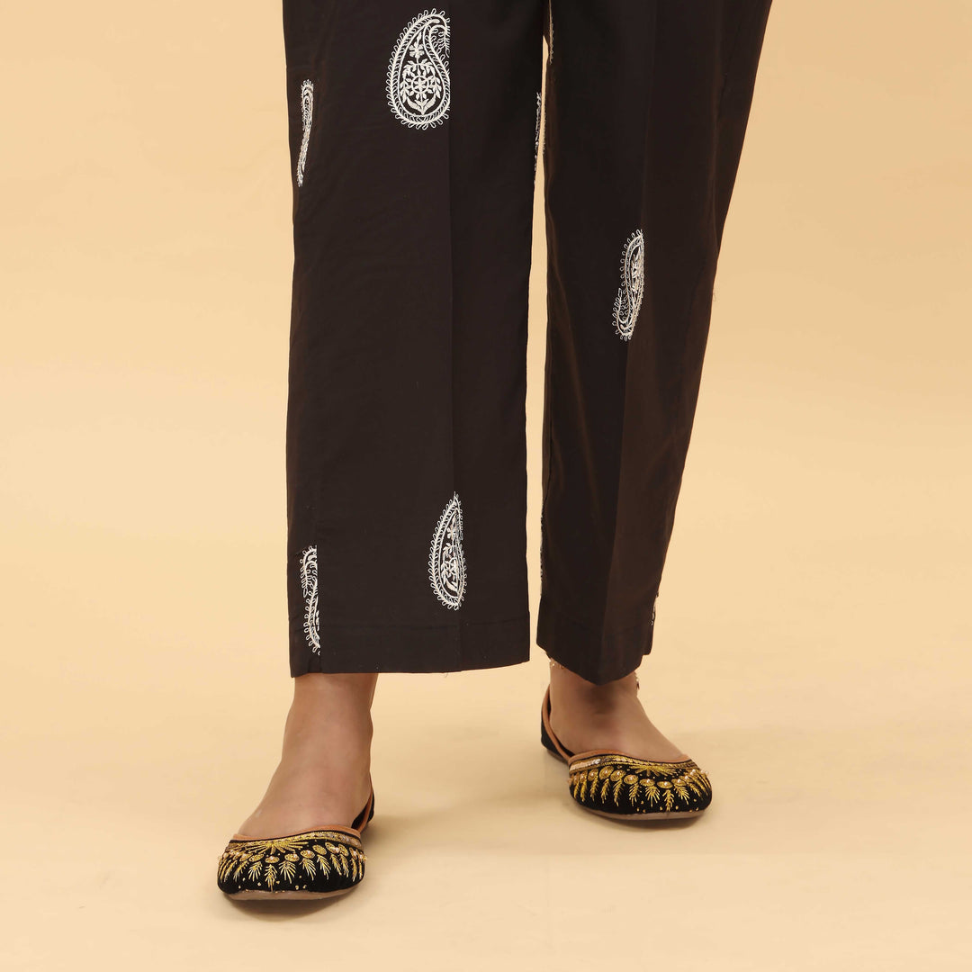 Black Cotton Cambric Trouser PL5022