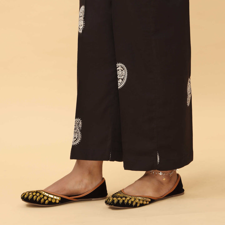 Black Cotton Cambric Trouser PL5022