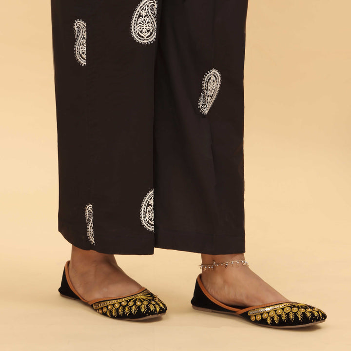 Black Cotton Cambric Trouser PL5022