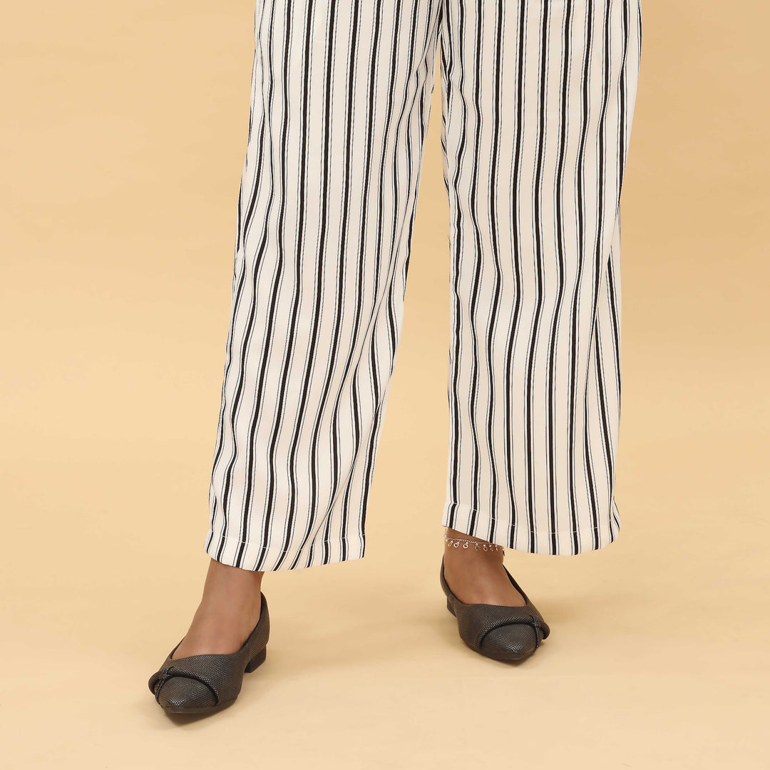 Blkwht Cotton Cambric Trouser PL5029