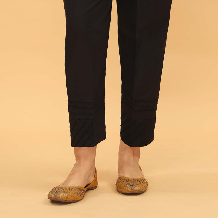 Black Slim Fit Plain Trouser PL5043