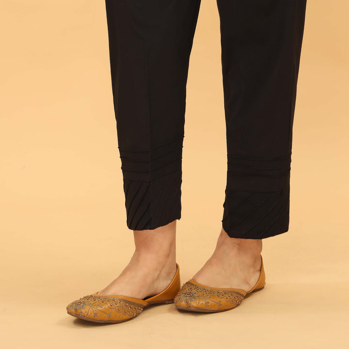 Black Slim Fit Plain Trouser PL5043