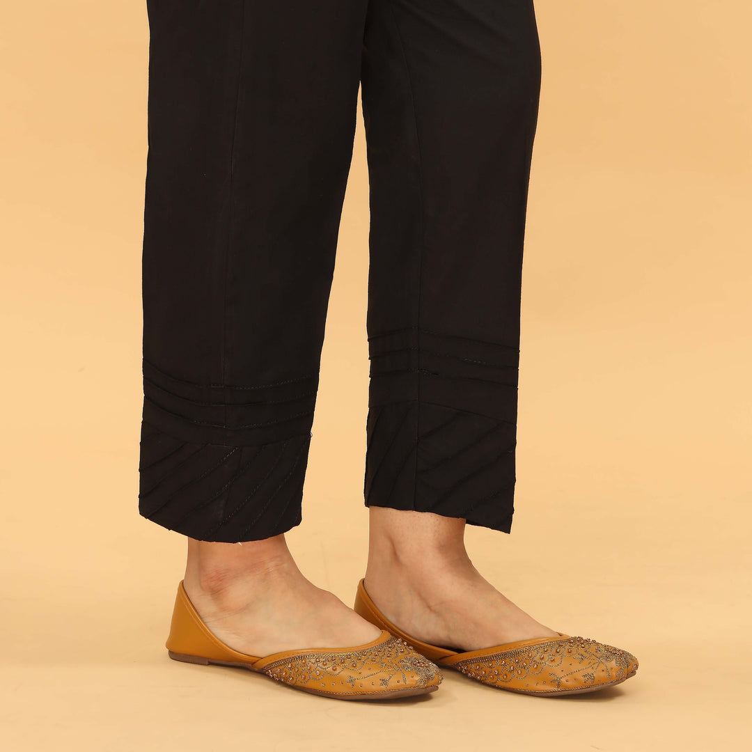 Black Slim Fit Plain Trouser PL5043